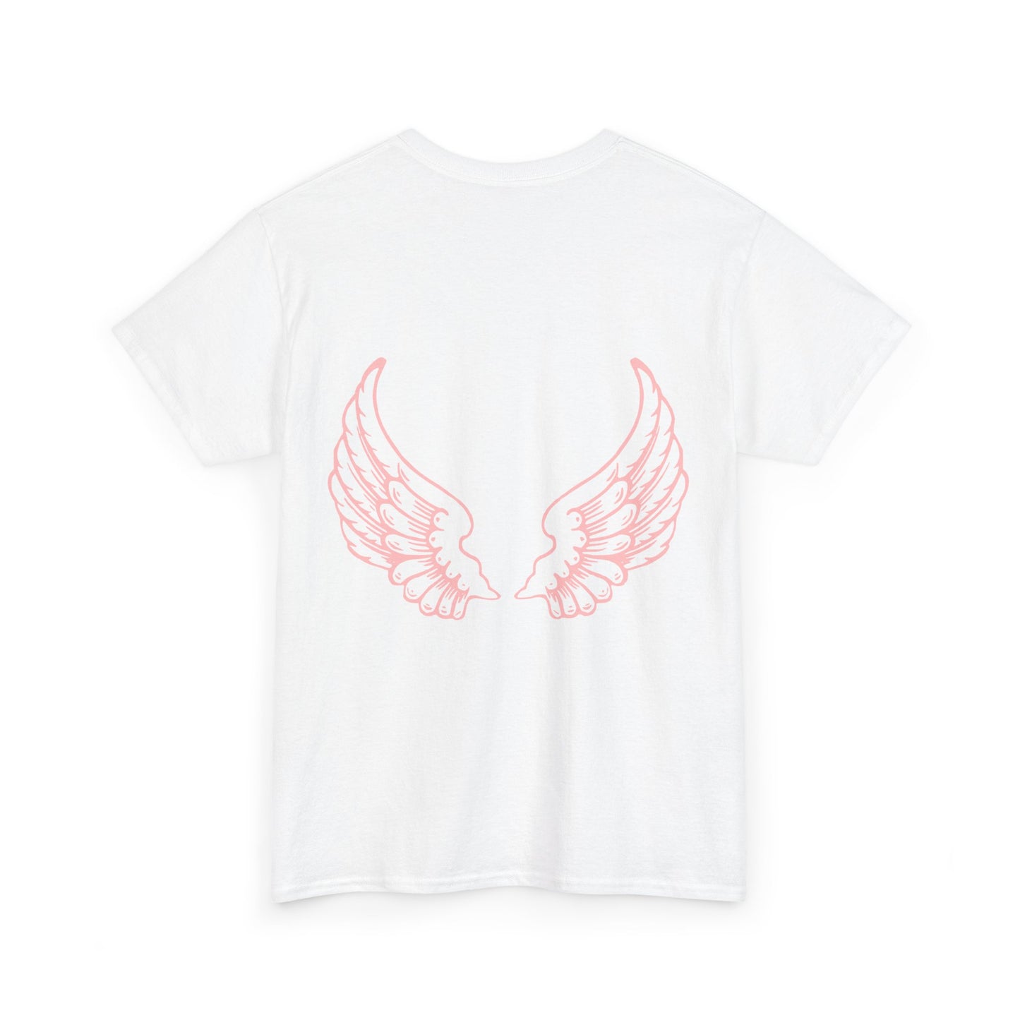 Cotton Tee with Angel Wings Design