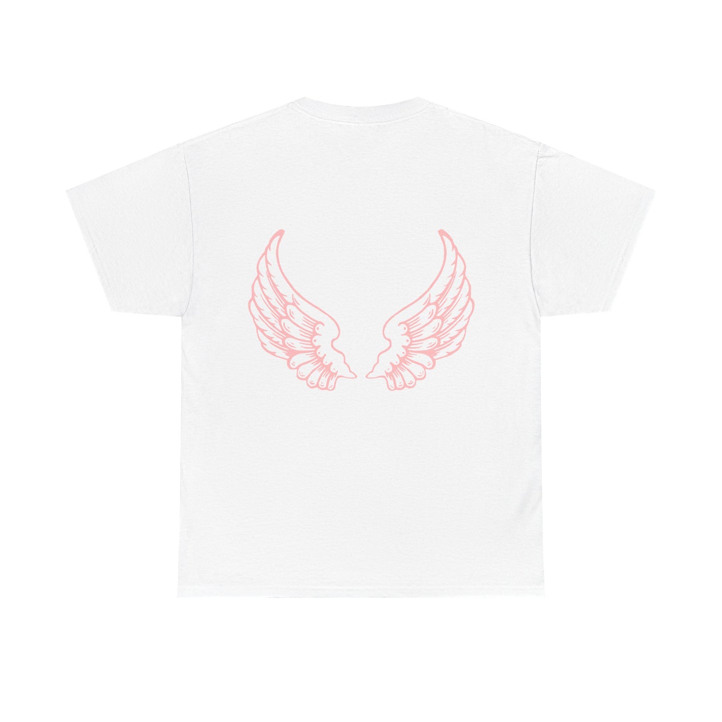 Cotton Tee with Angel Wings Design