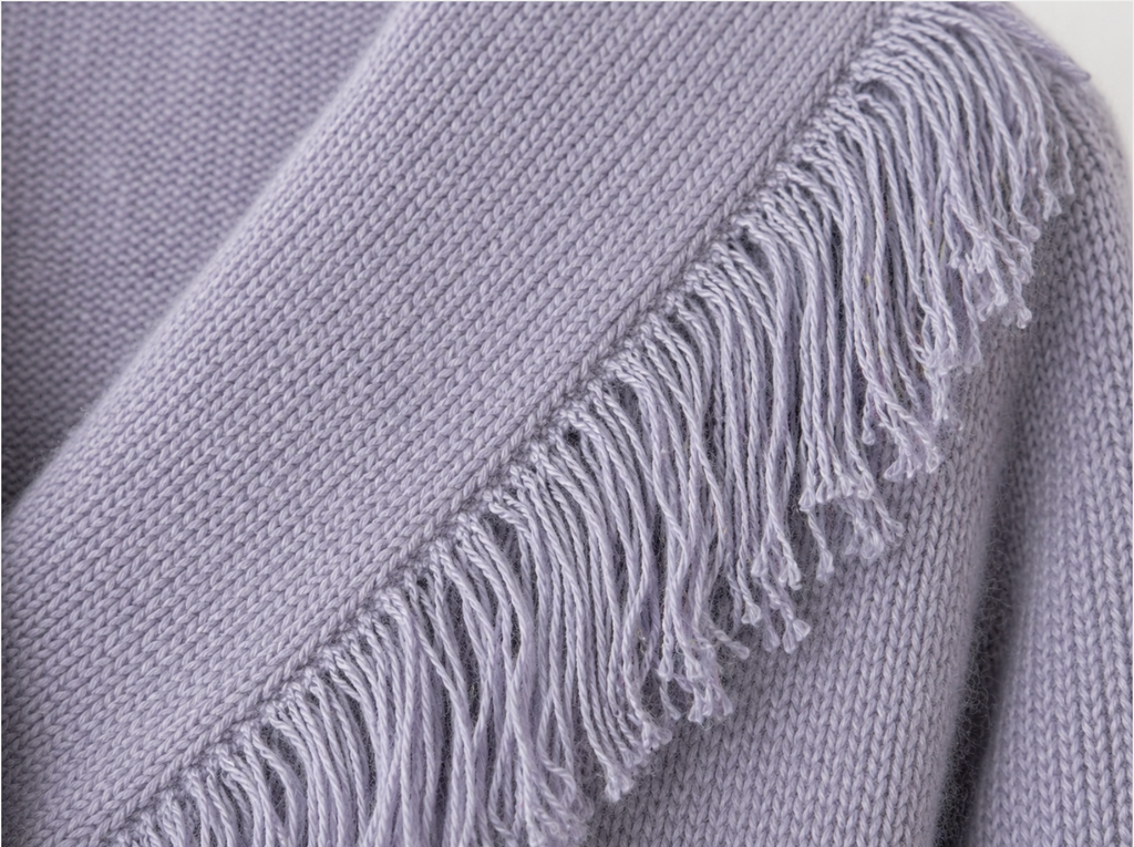 grey fringe wrap