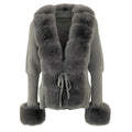 winter faux fur cardigan