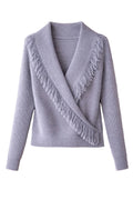 grey fringe wrap