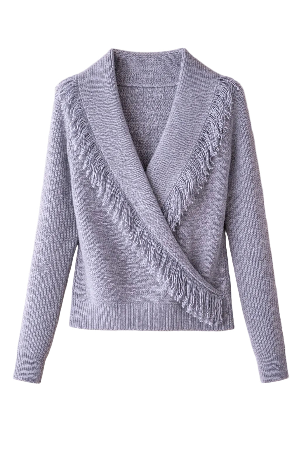 grey fringe wrap